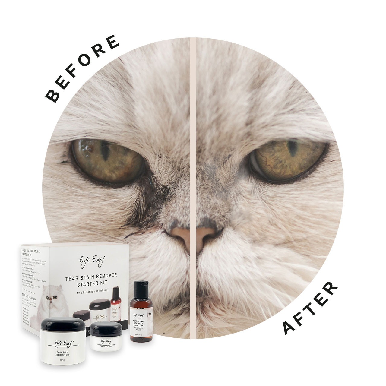 Eye Envy Tear Stain Remover Starter Kit - Cat